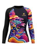 Women's Rash Guard - Colorful Coral Garden